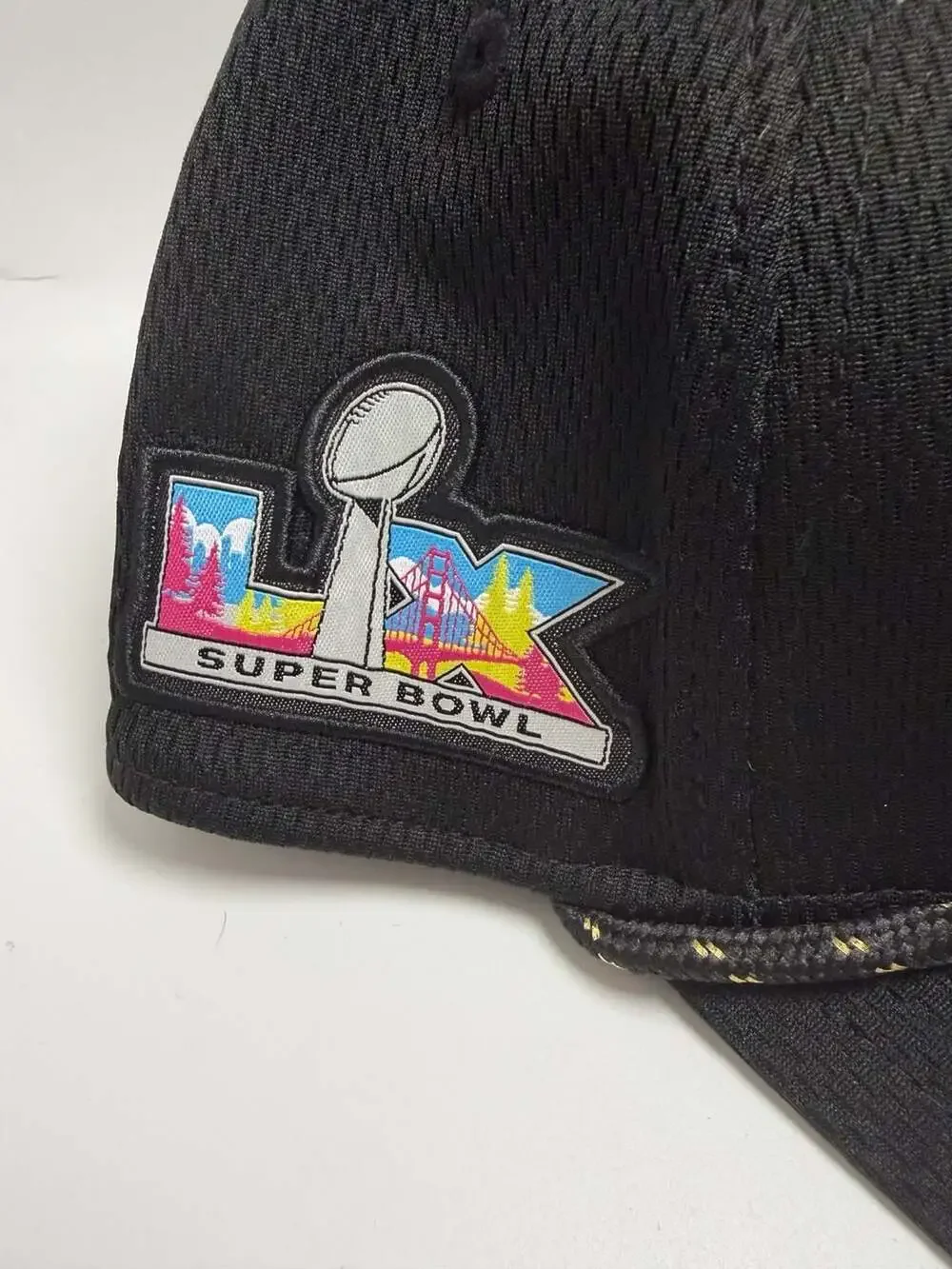 New Era New England Patriots Black Super Bowl LX 39THIRTY M-Crown Rope Flex Hat